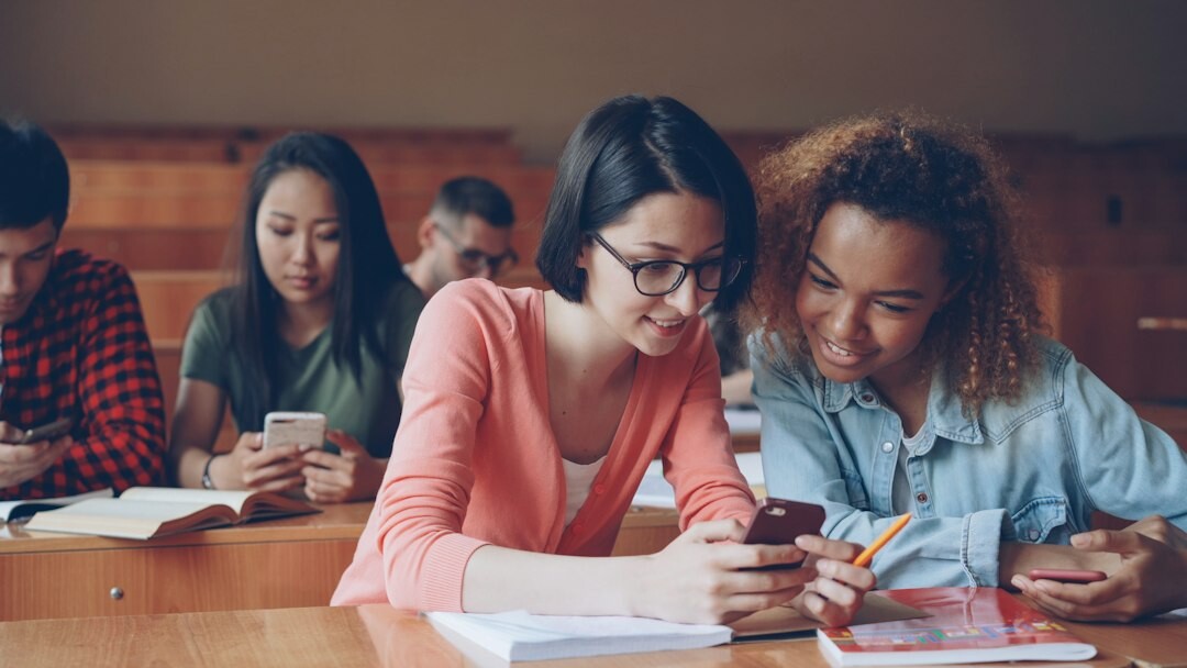 young people using technology