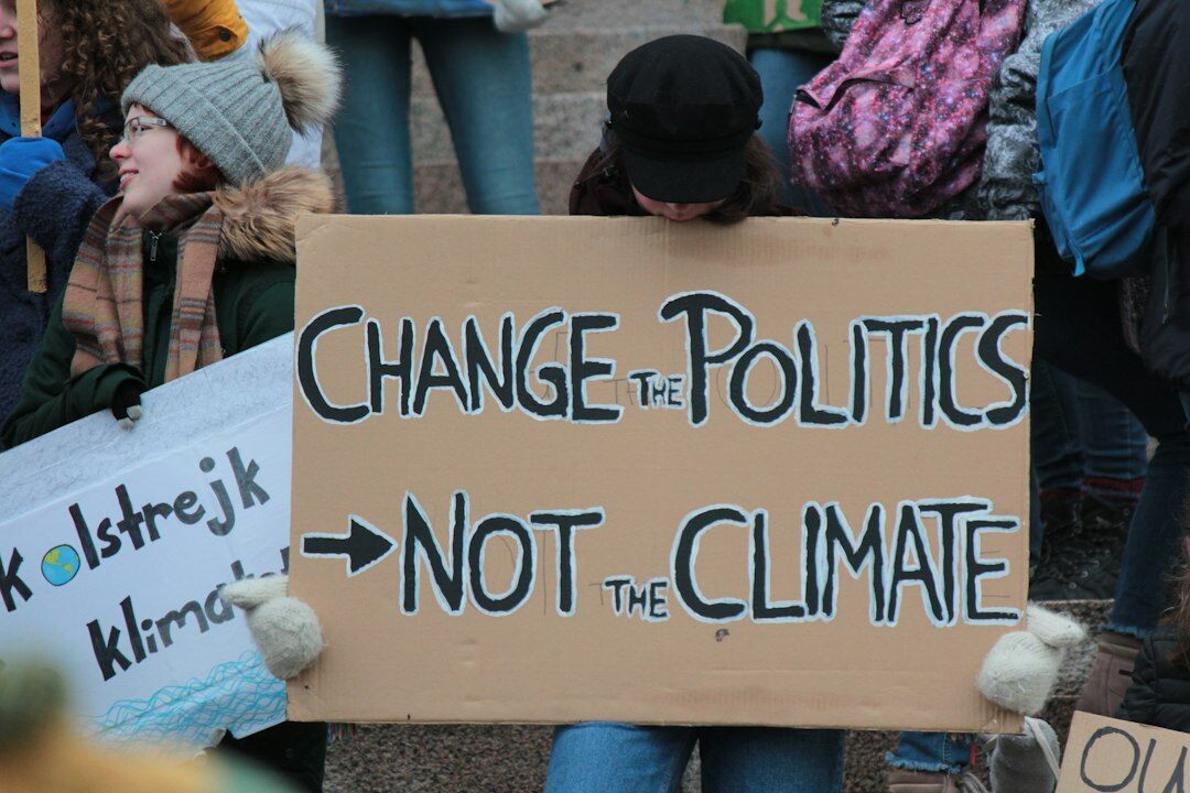 people at climate protest