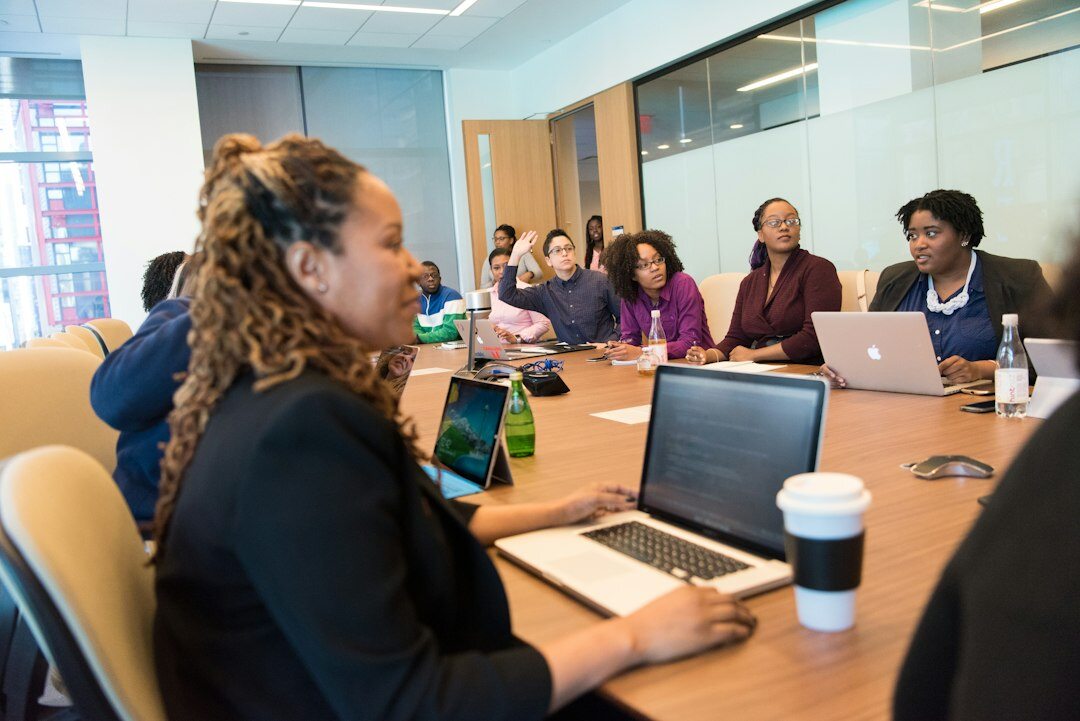 diverse age groups in meeting