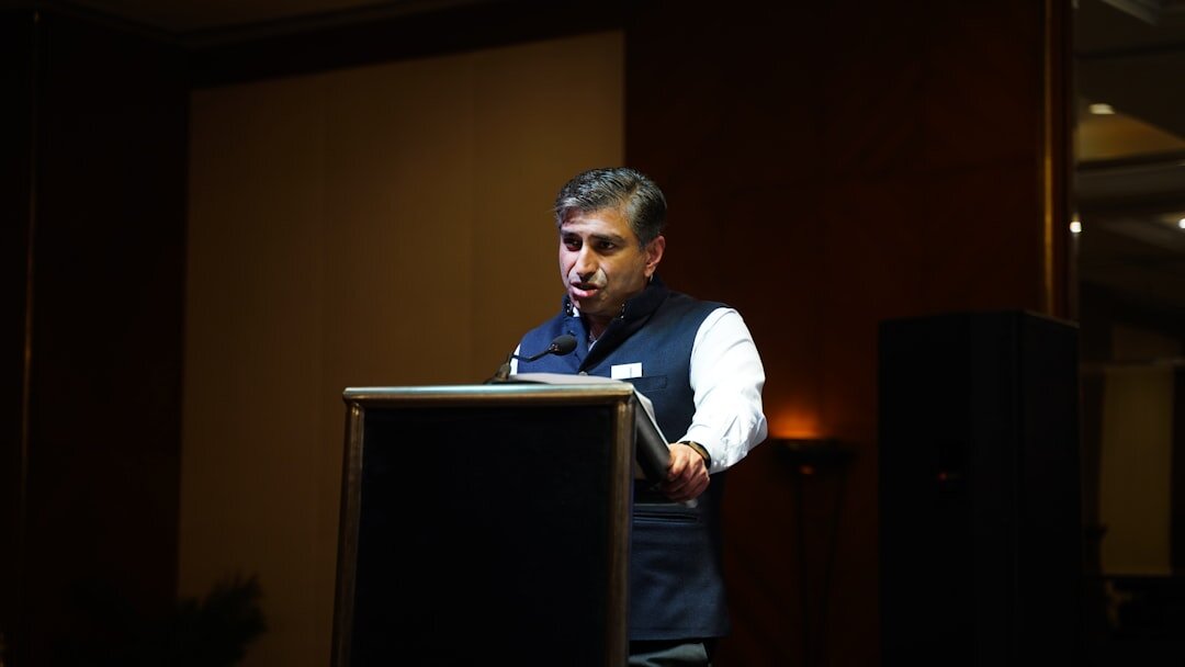 politician giving speech