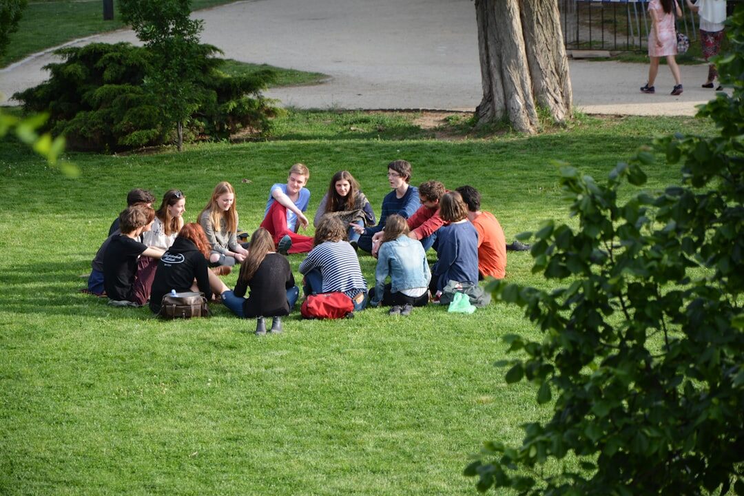 group discussing environment